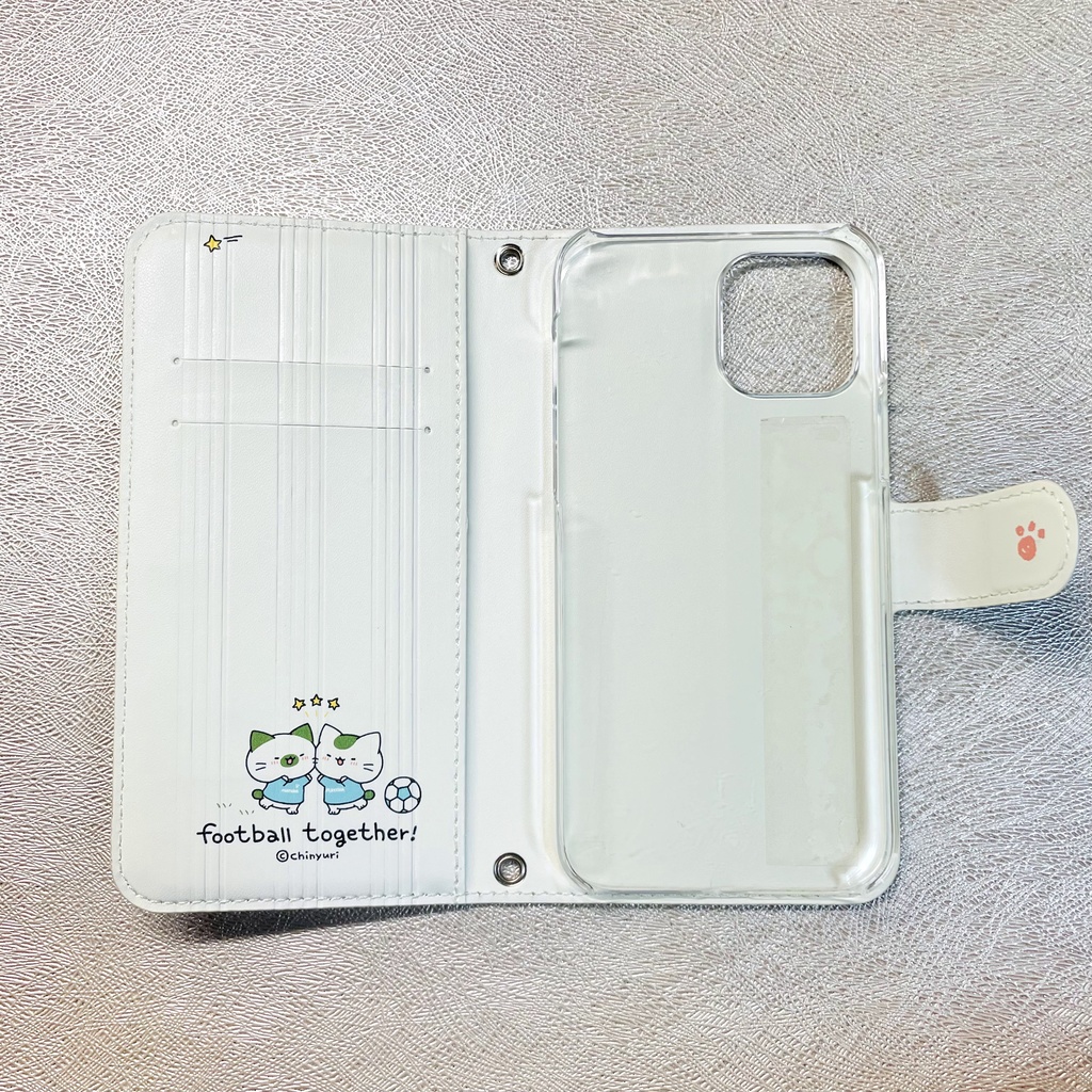 まっちゃねこ。スマホケース【サッカー】