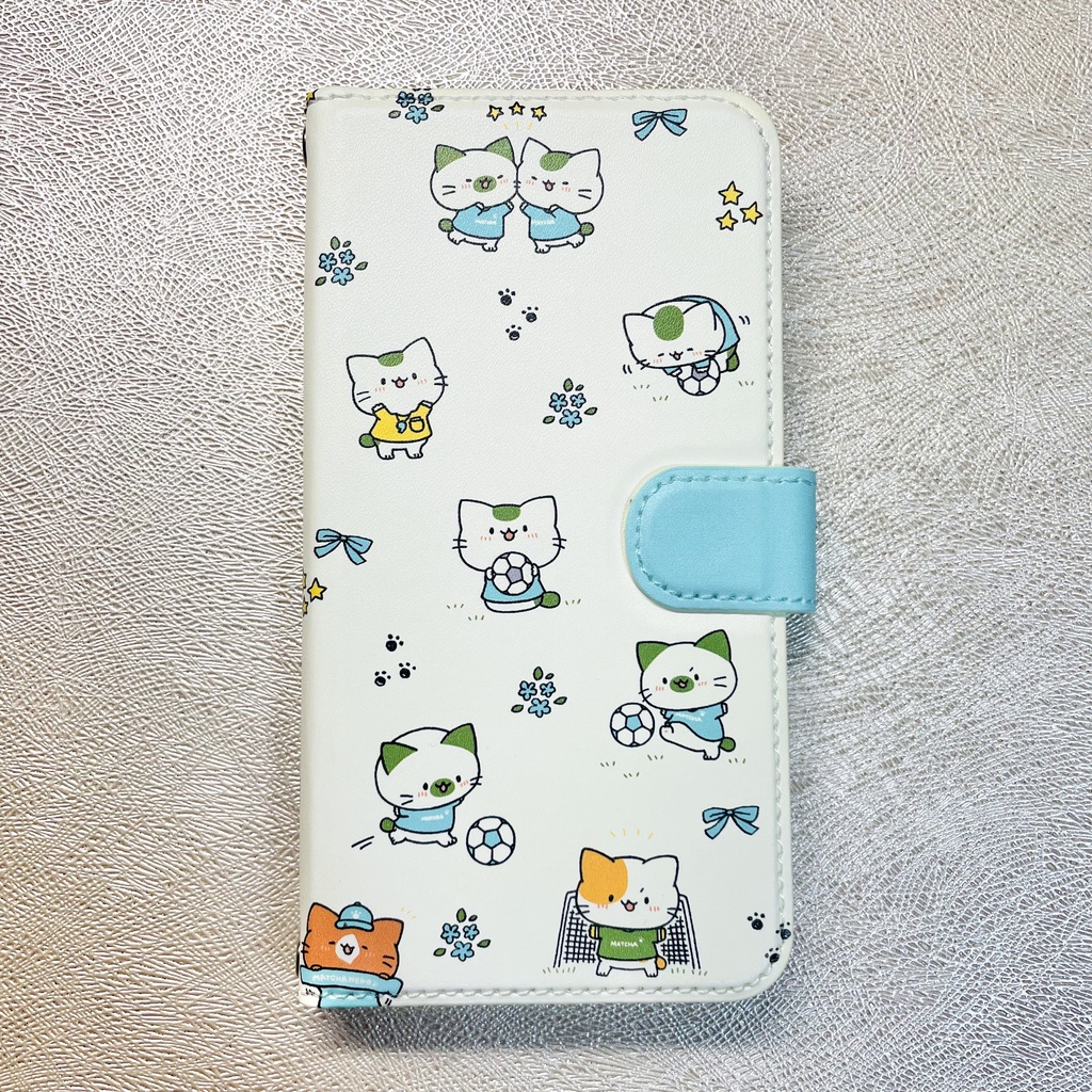 まっちゃねこ。スマホケース【サッカー】