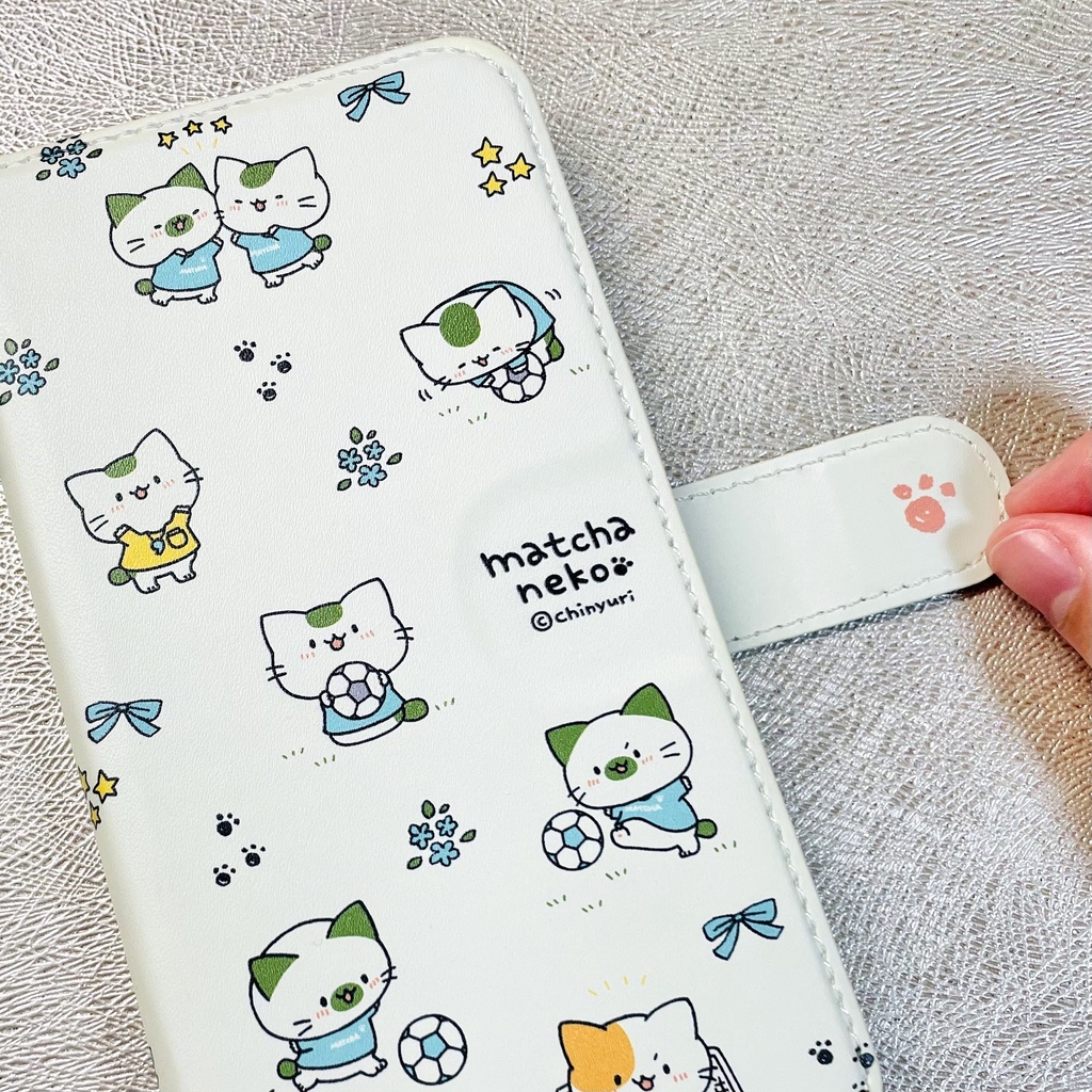 まっちゃねこ。スマホケース【サッカー】