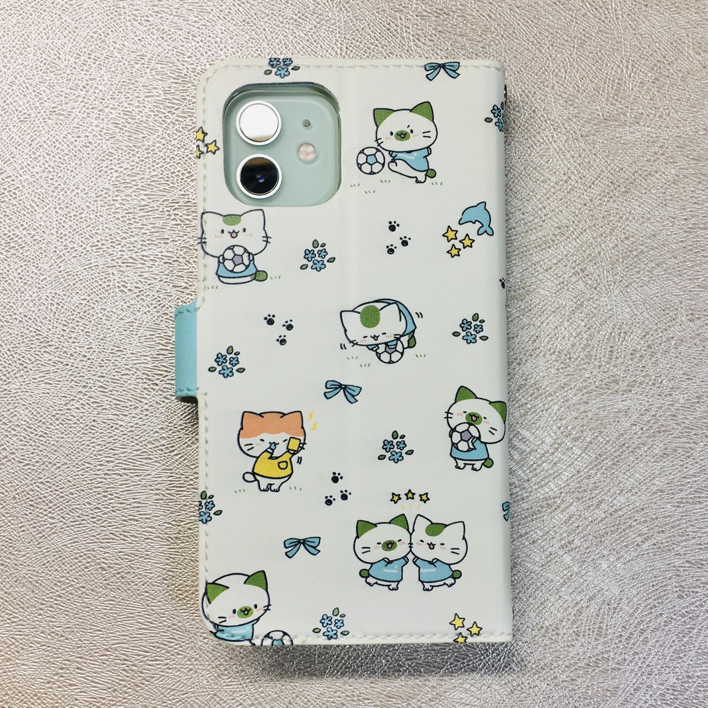 まっちゃねこ。スマホケース【サッカー】