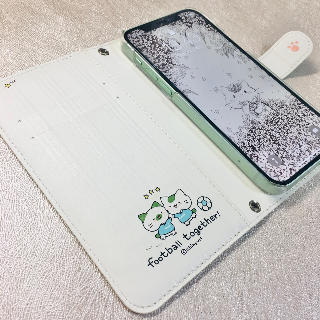 まっちゃねこ。スマホケース【サッカー】