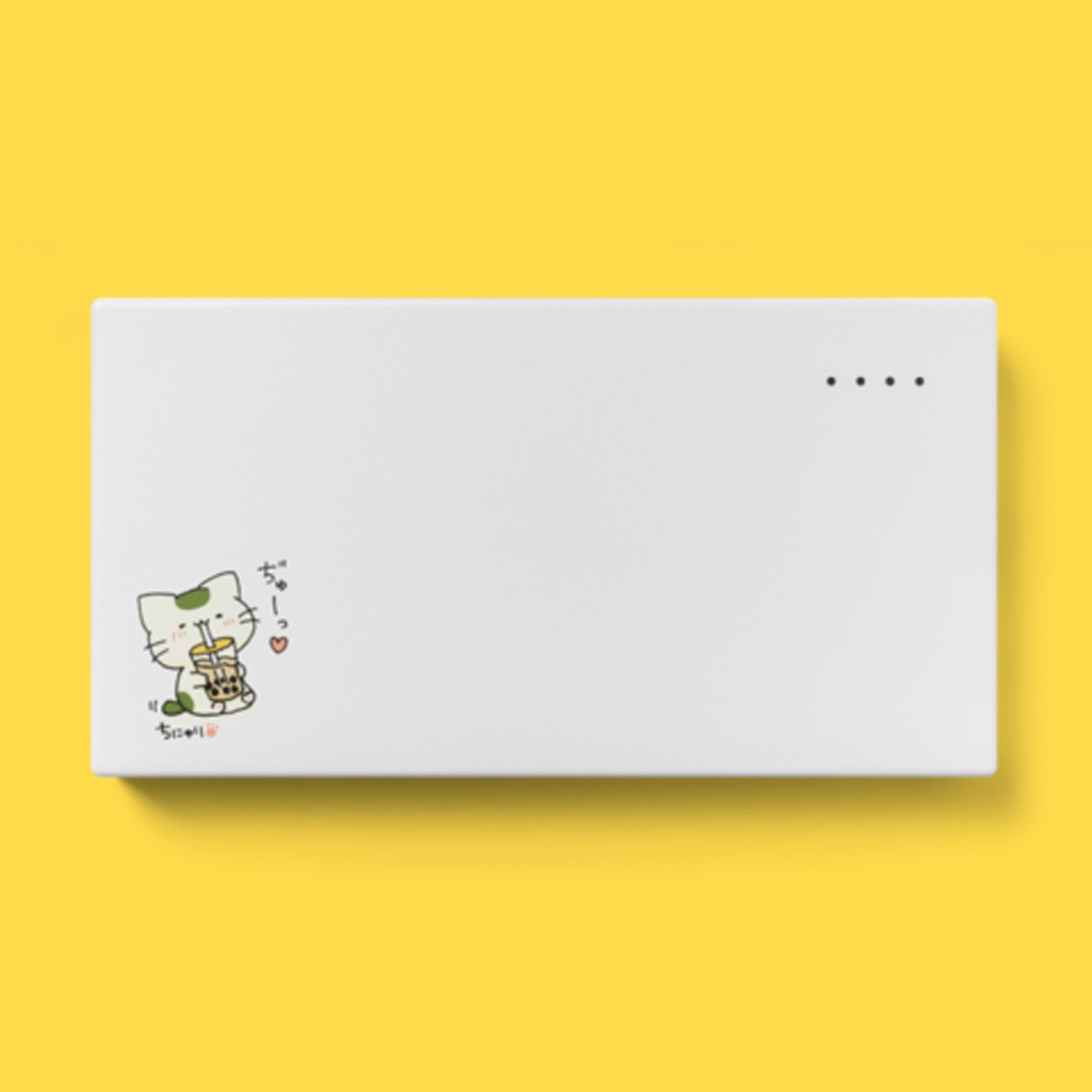 まっちゃねこ。モバイルバッテリー【タピオカ】