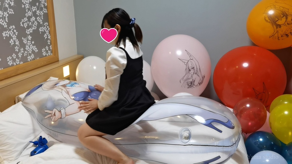 みみちゃんの初めての空ビ遊び(修正版) Mimi-chan's first inflatable play【revised】