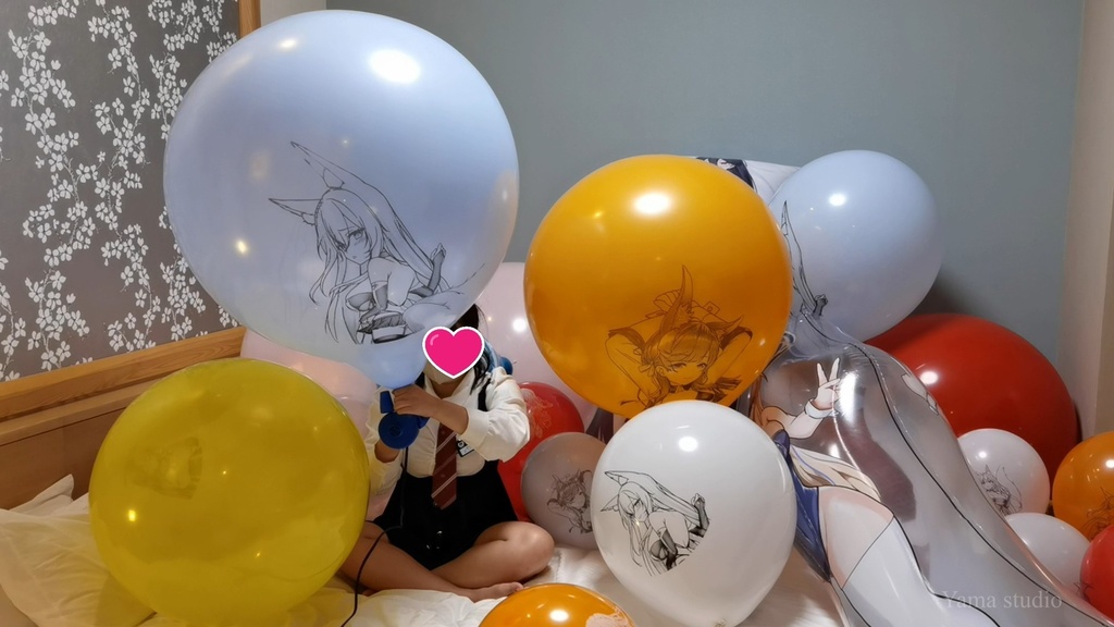 みみちゃんのイラスト風船遊び Mimi-chan's Anime balloon play