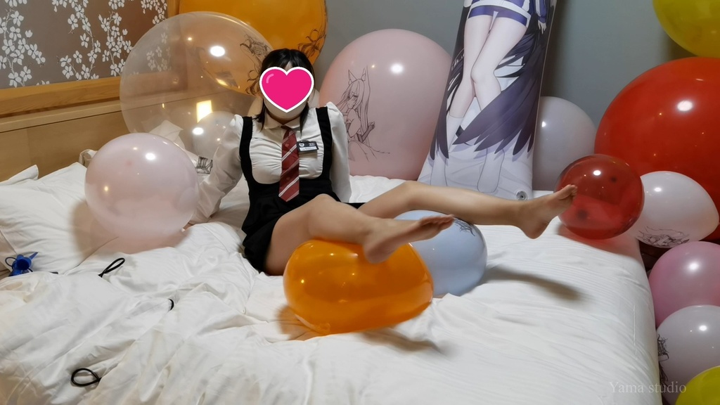 みみちゃんのイラスト風船遊び&割り(修正版) Mimi-chan's Anime balloon play & pop【revised】