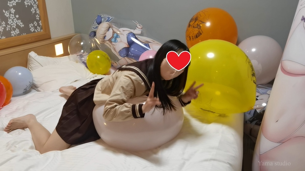 みいなちゃんのイラスト風船遊び(修正版) Mina-chan's Anime balloon play【revised】