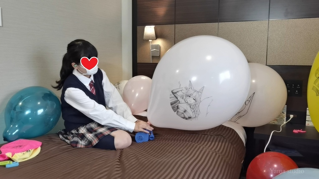 すゆちゃんのイラスト風船遊び&割り(修正版) Suyu-chan's Anime balloon play & pop【revised】