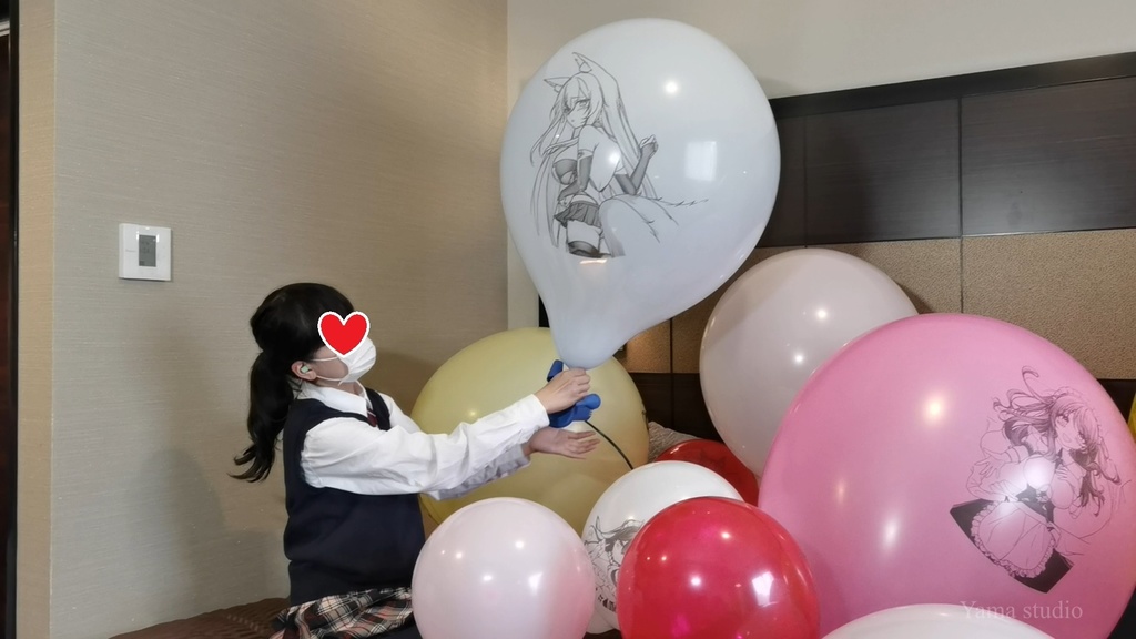 すゆちゃんのイラスト風船遊び&割り2 Suyu-chan's Anime balloon play & pop2