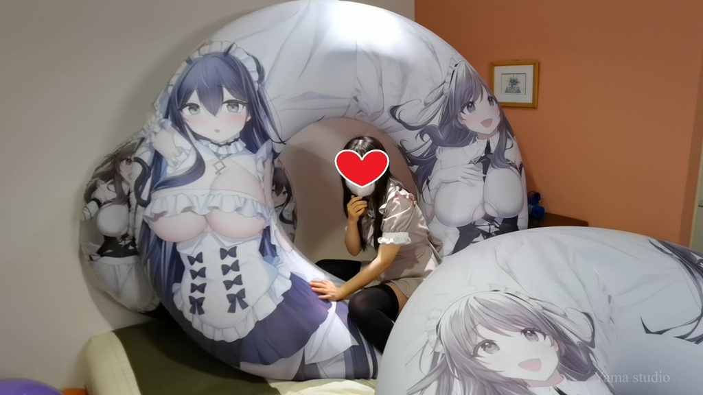 黒髪Mちゃんの初めての空ビ遊び M-chan's first inflatable play