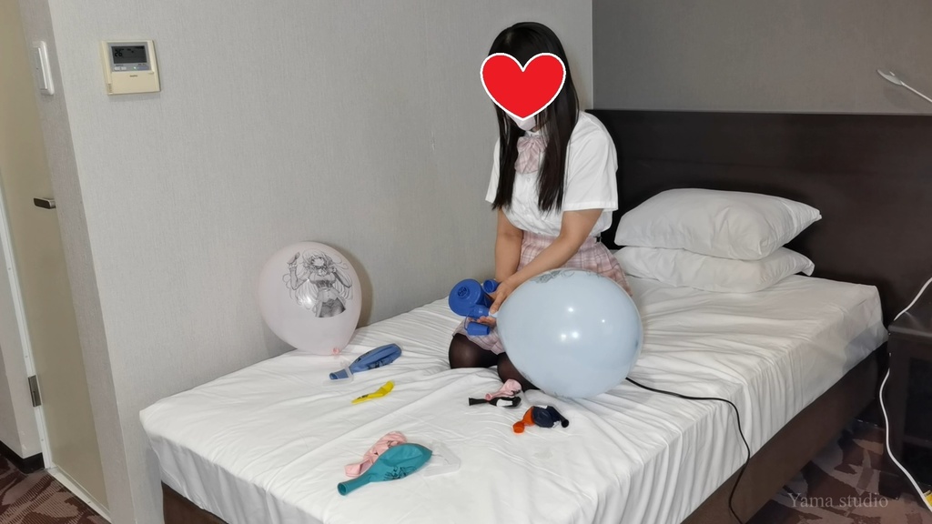 黒髪Mちゃんのイラスト風船遊び2 M-chan's Anime balloon play 2