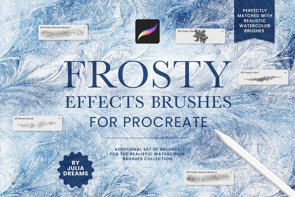 フロスティエフェクトブラシ(Procreate)Frosty Effects Procreate Brushes
