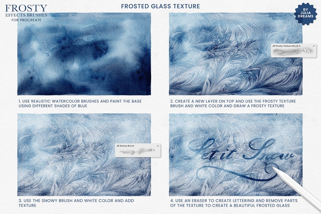 フロスティエフェクトブラシ(Procreate)Frosty Effects Procreate Brushes