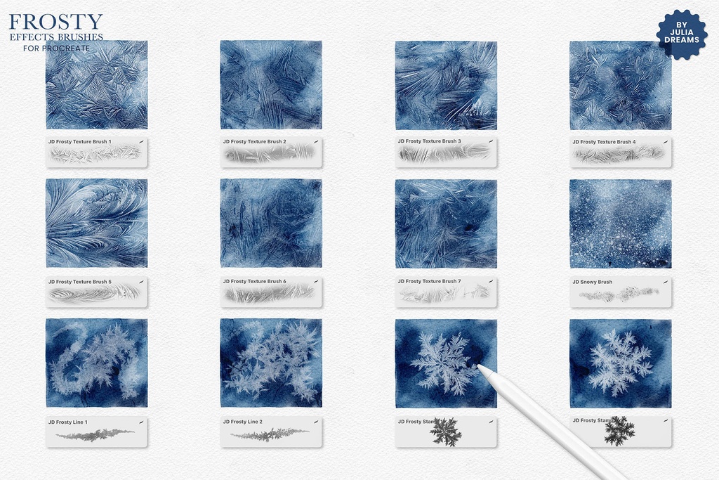 フロスティエフェクトブラシ(Procreate)Frosty Effects Procreate Brushes