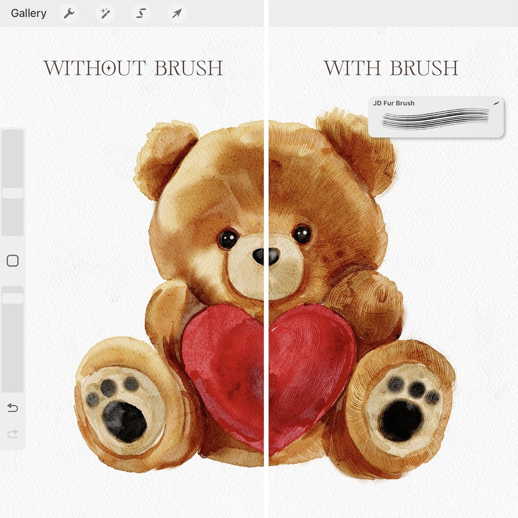 Procreateに最適なファーブラシ Perfect Fur Brush for Procreate