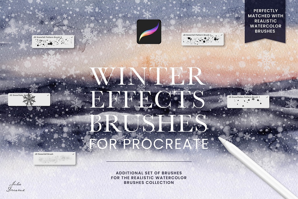 冬のエフェクト Procreate ブラシ Winter Effects Procreate Brushes