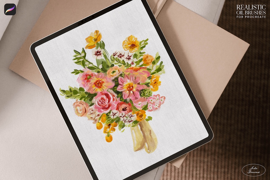 リアルなオイル Procreate ブラシ Realistic Oil Procreate Brushes