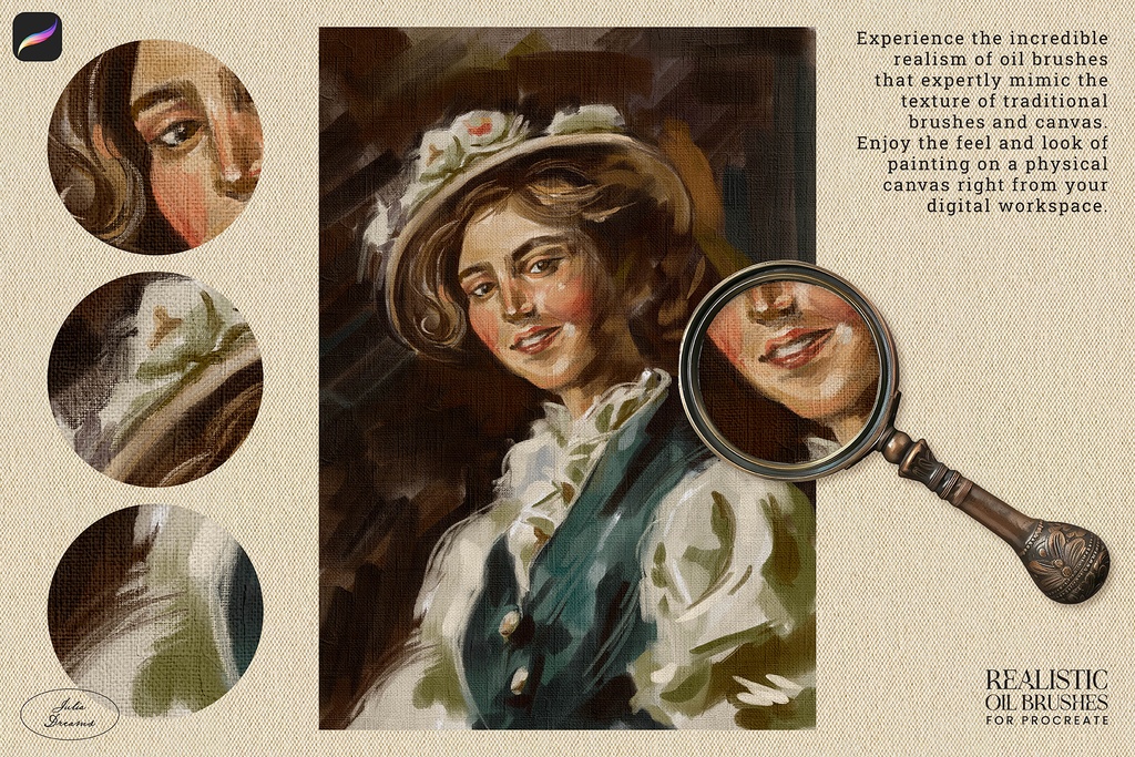 リアルなオイル Procreate ブラシ Realistic Oil Procreate Brushes