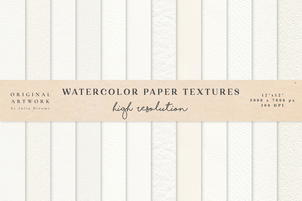 水彩デジタルペーパーテクスチャ Watercolor Digital Paper Texture