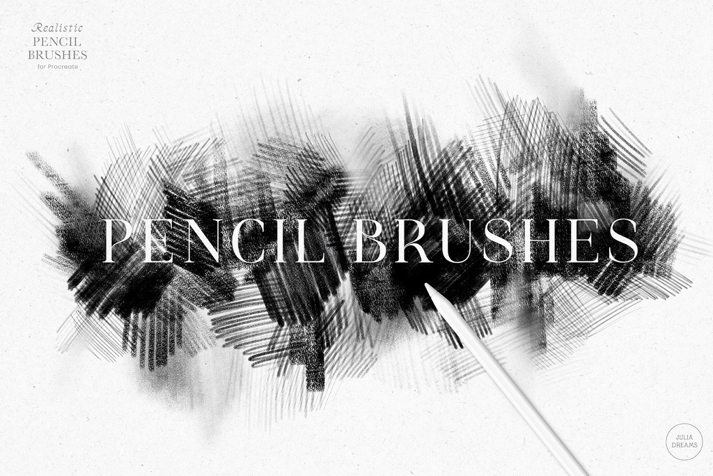 リアルな鉛筆 Procreate ブラシ Realistic Pencil Procreate Brushes