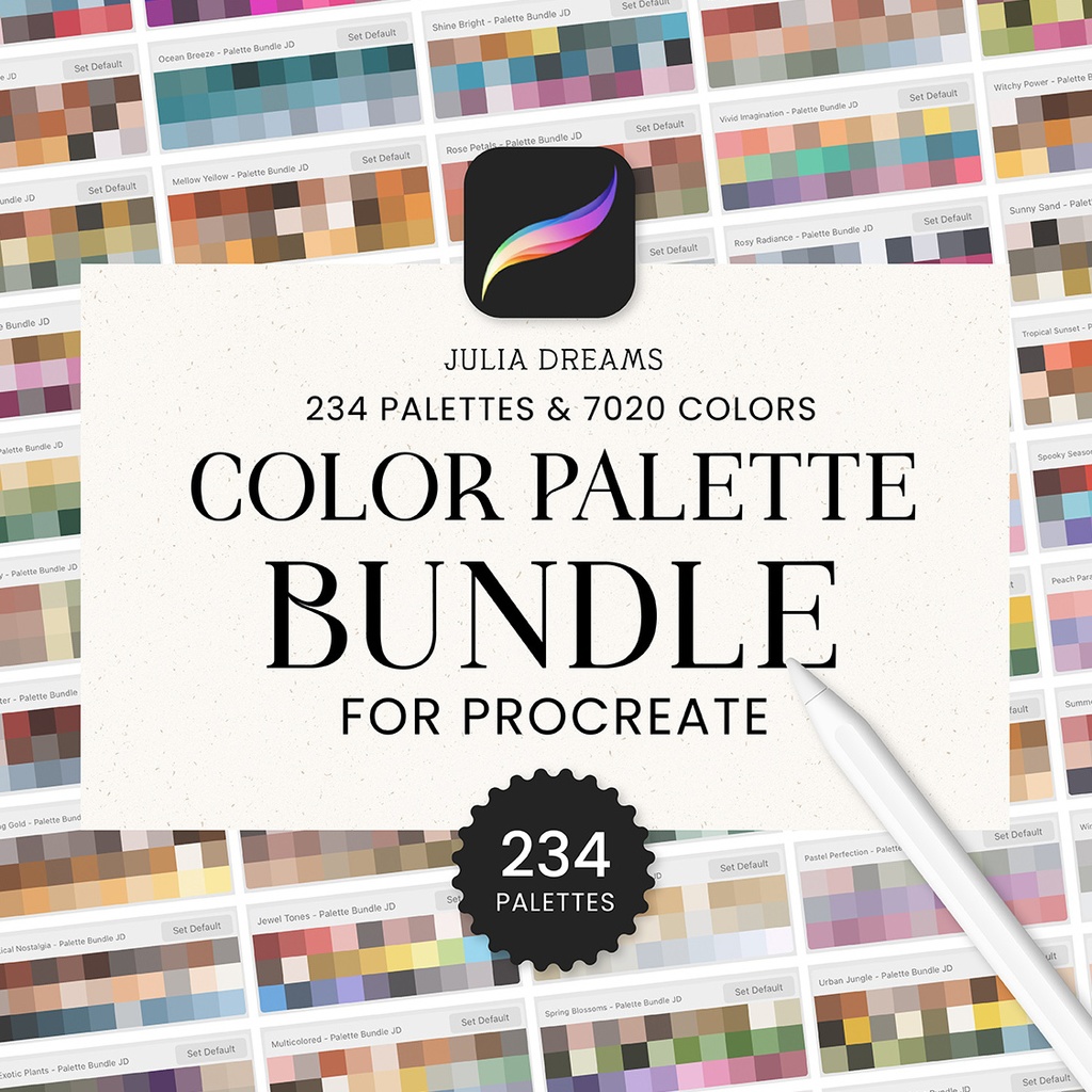 Procreateカラーパレットバンドル Procreate Color Palette Bundle