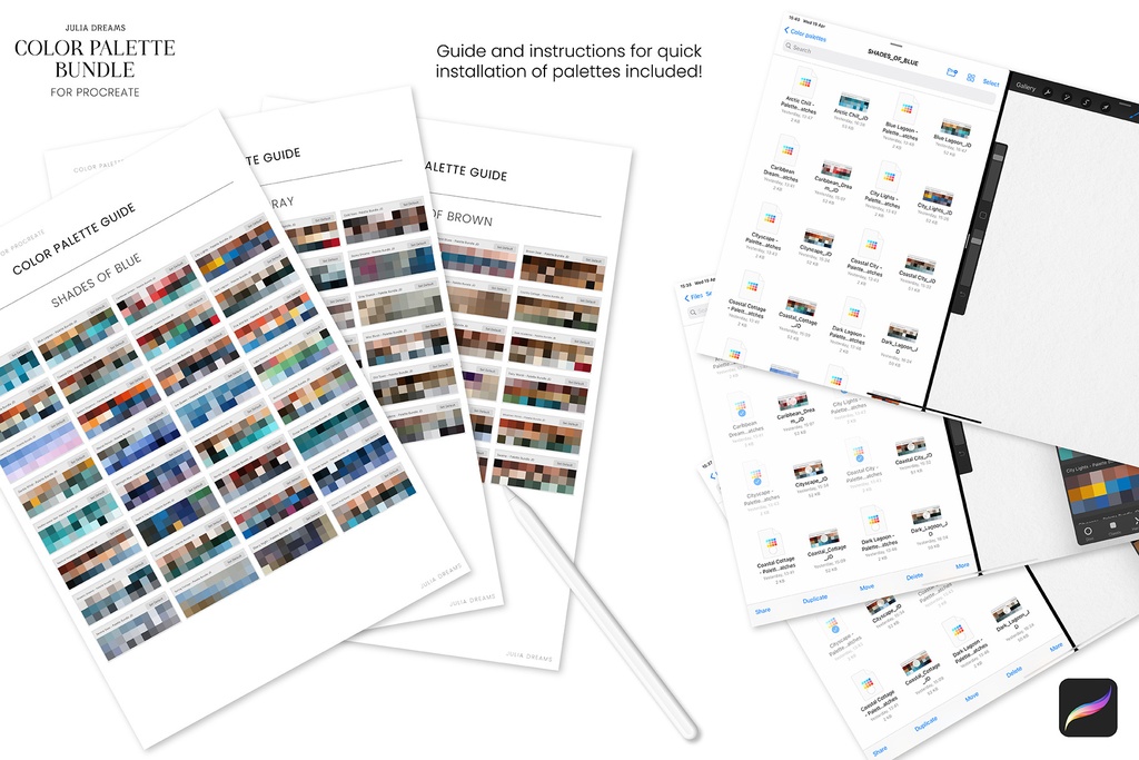 Procreateカラーパレットバンドル Procreate Color Palette Bundle