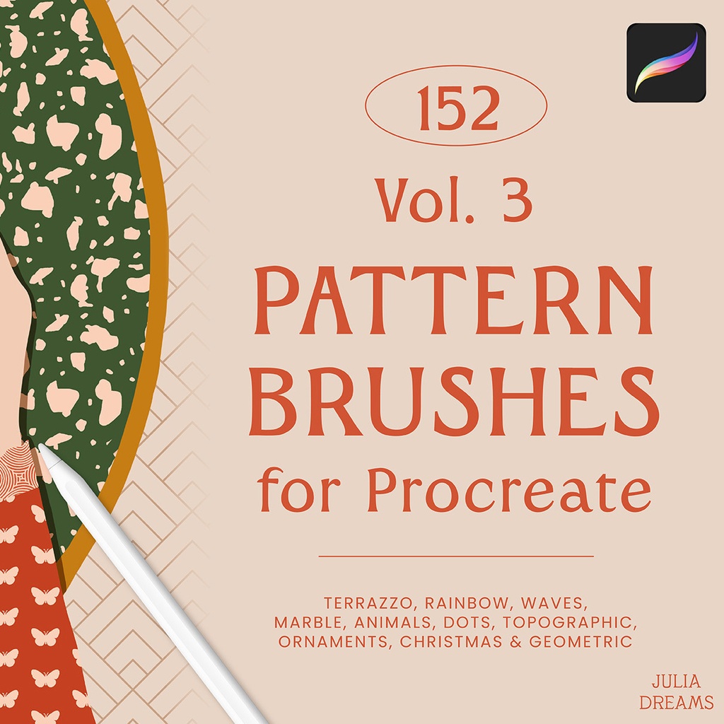 Procreate 用パターンブラシ [152] Pattern Brushes for Procreate