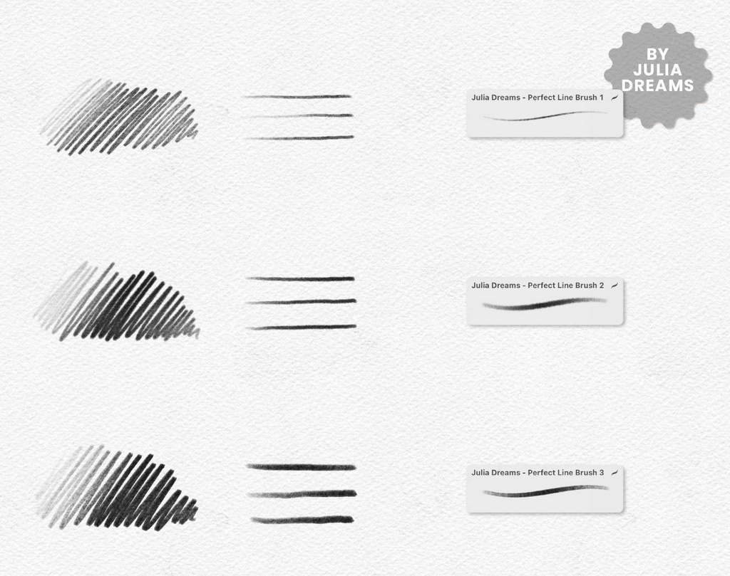 Procreate のためのパーフェクトラインブラシ Perfect Line Brushes for Procreate