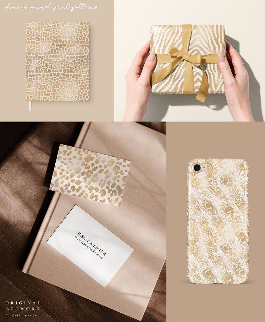 アニマル柄 シームレスパターン コレクション Animal Print Seamless Patterns Collection