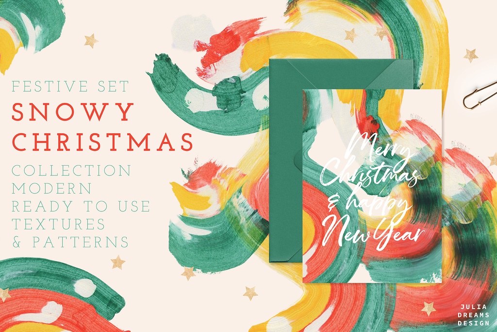 クリスマスイラスト クリスマス抽象シェイプ Snowy Christmas Modern Designs