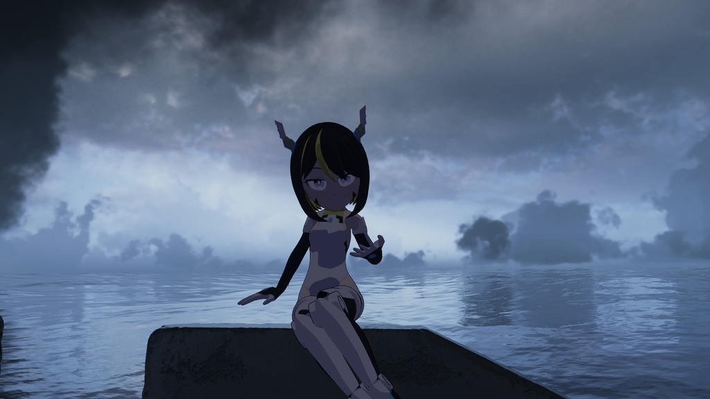 オリジナル3Dモデル「Turquois」VRC想定モデル