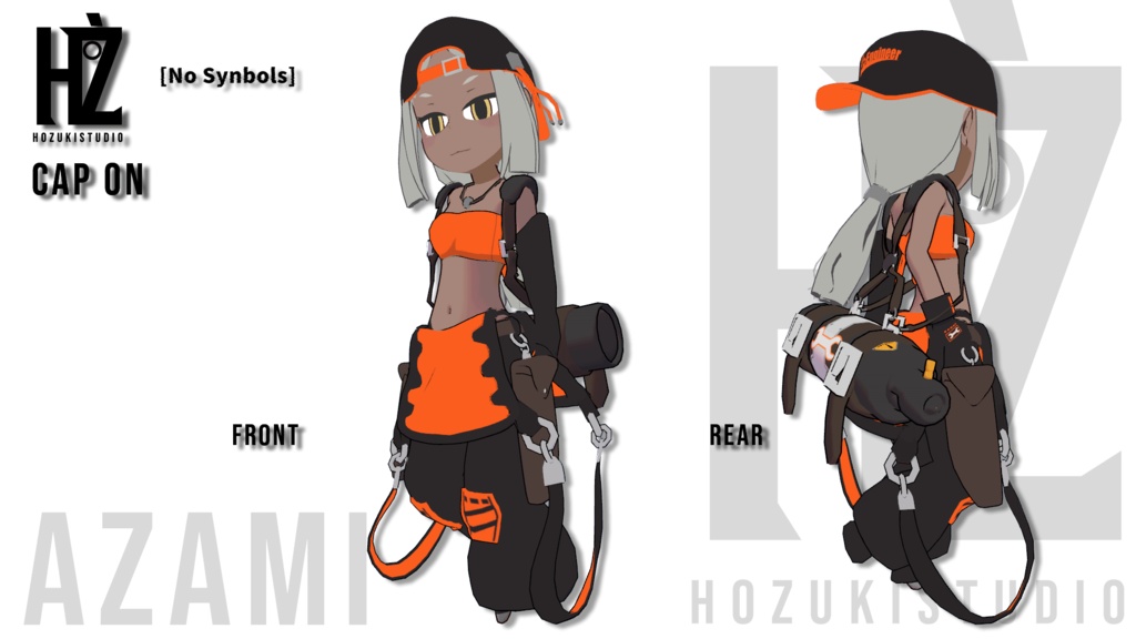 オリジナル3Dモデル「AZAMI」VRC想定モデル