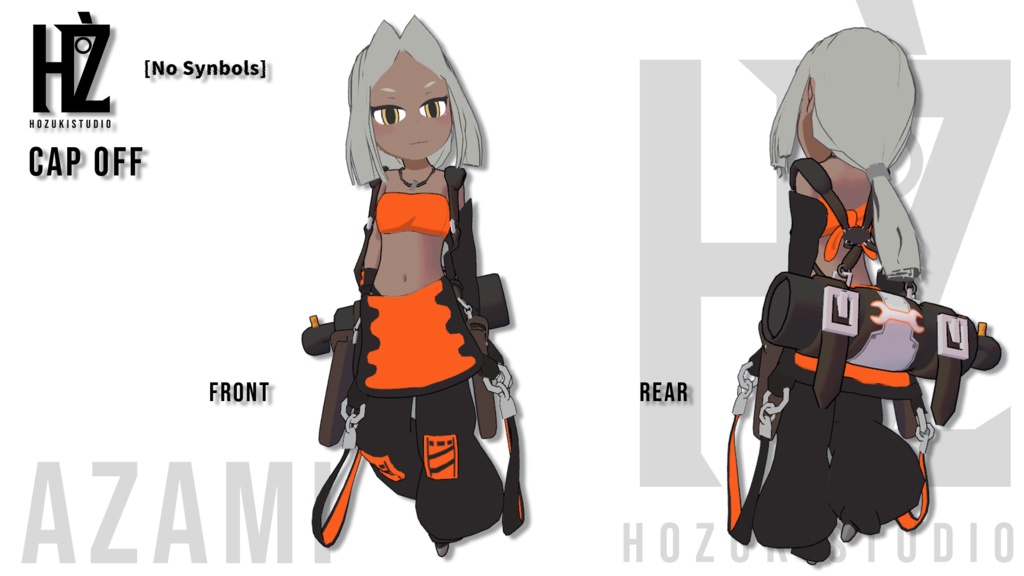 オリジナル3Dモデル「AZAMI」VRC想定モデル