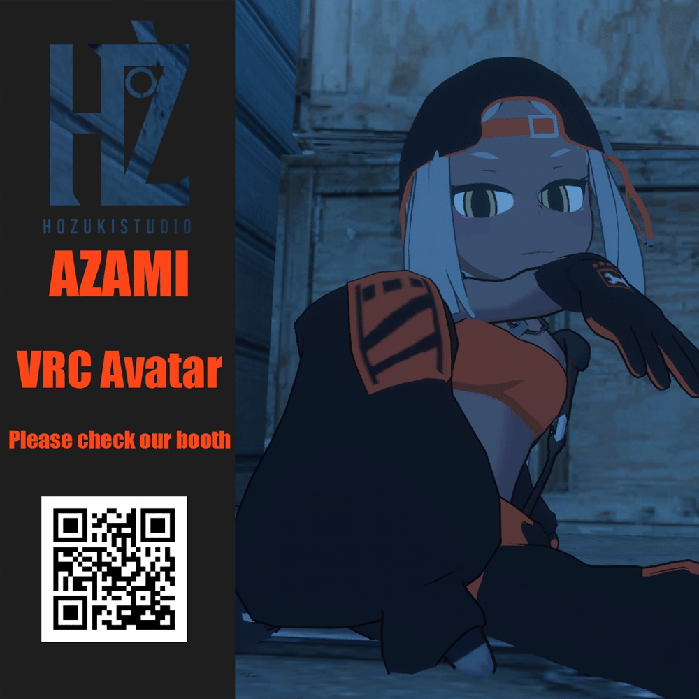 オリジナル3Dモデル「AZAMI」VRC想定モデル