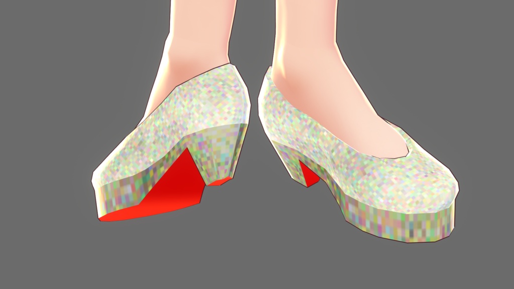 ラメのパンプス(VRoidStudio用)