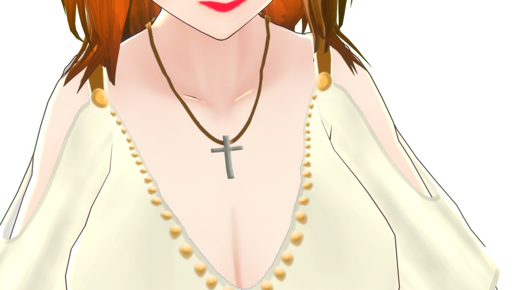 ミニTシャツ&ショーパン&クロスネックレス(VRoidStudio用)