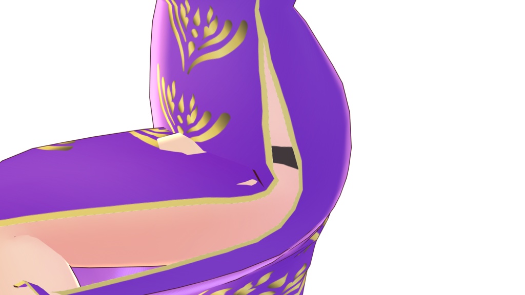 <応援価格>紫ロング・チャイナドレス(VRoidStudio用)