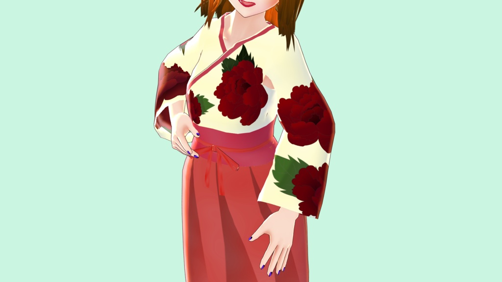 大正ロマン袴姿(柄有無セット)(VRoidStudio用)