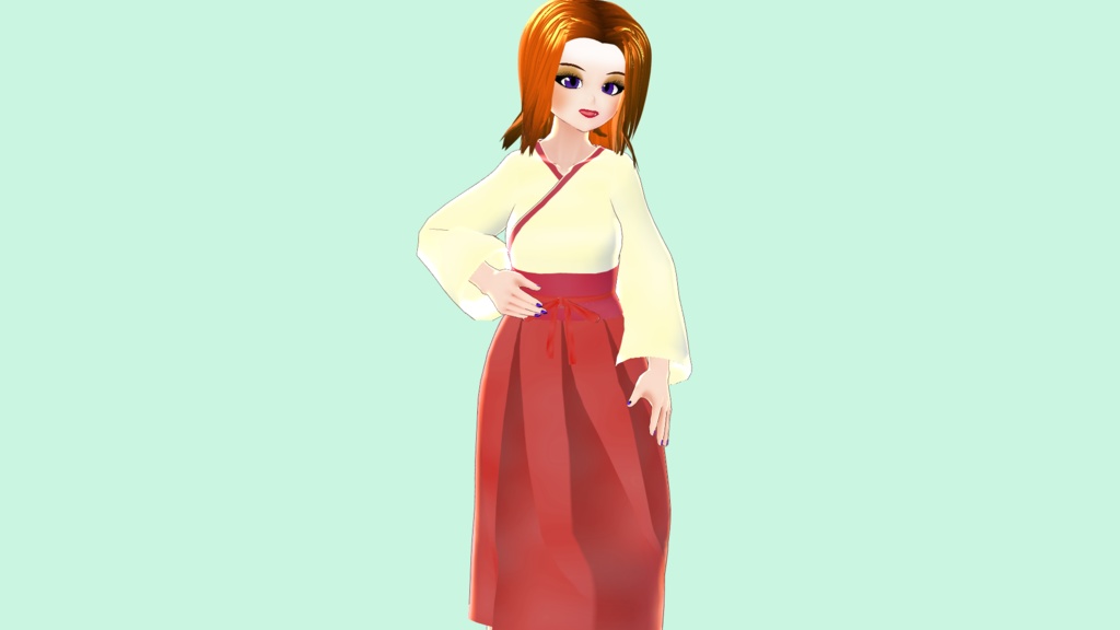 <応援価格>大正ロマン袴姿(柄有無セット)(VRoidStudio用)