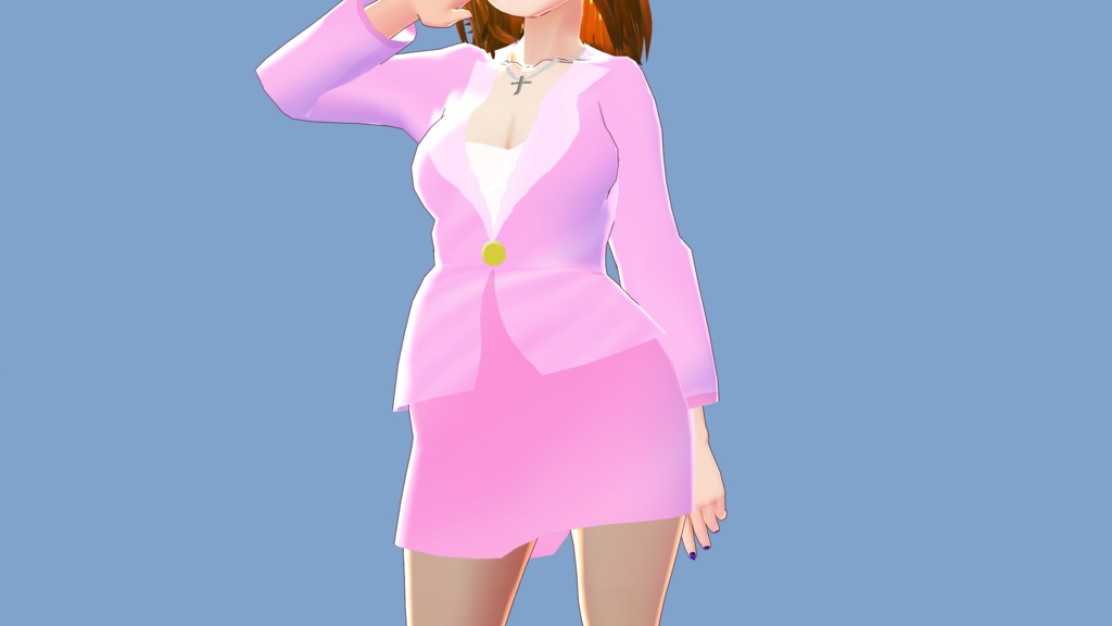 桜色タイト2Pスーツ(VRoidStudio用)