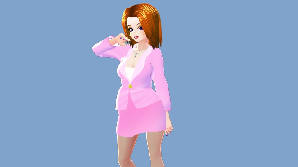 桜色タイト2Pスーツ（VRoidStudio用）