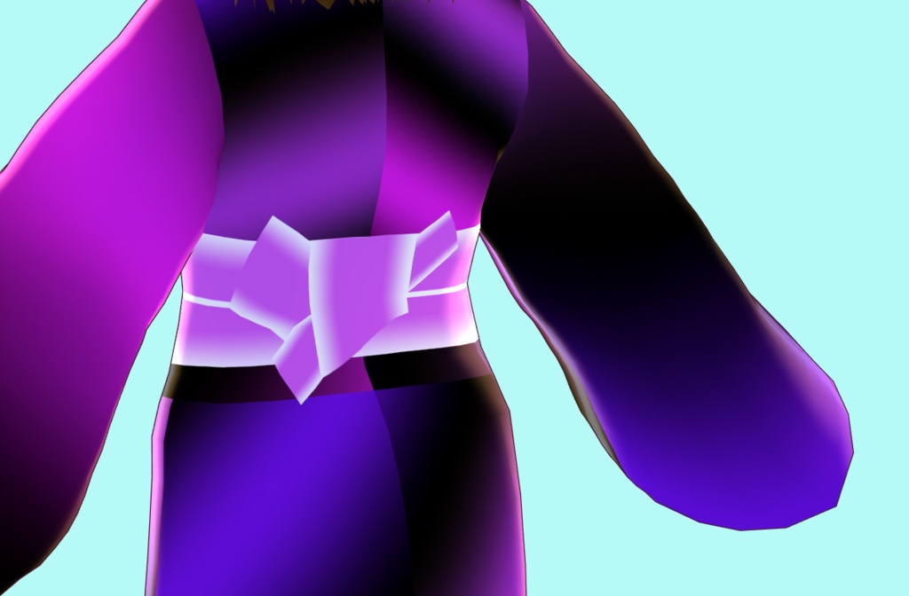 暗黒浴衣・貝の口結び