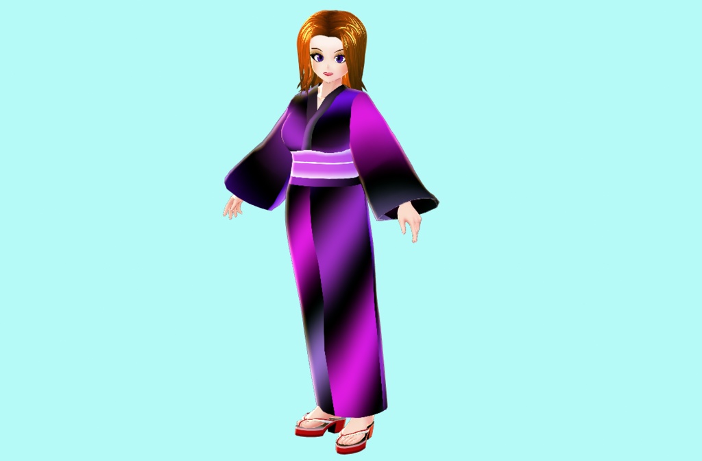 <応援価格>暗黒浴衣・貝の口結び