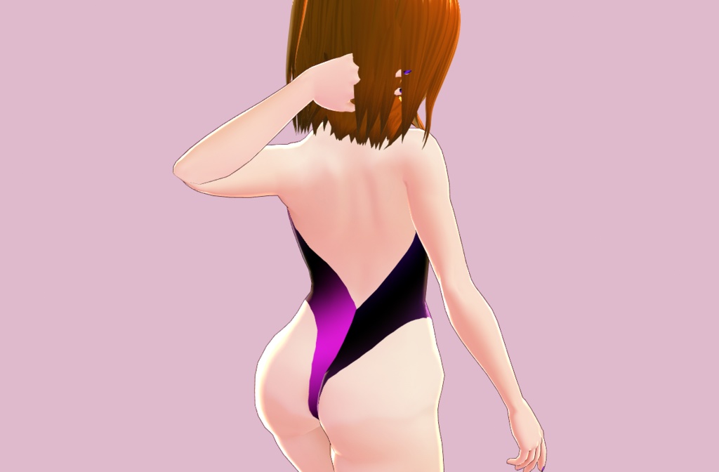 <応援価格>暗黒系水着・対応肌テクスチャセット(VRoidStudio用)