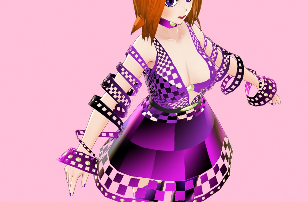 <応援価格>バーチャルアイドル暗黒系衣装Ver2(VRoidStudio用)