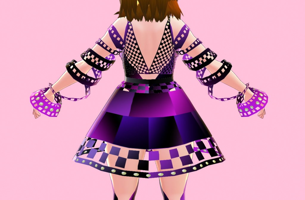 <応援価格>バーチャルアイドル暗黒系衣装Ver2(VRoidStudio用)