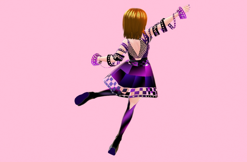 <応援価格>バーチャルアイドル暗黒系衣装Ver2(VRoidStudio用)