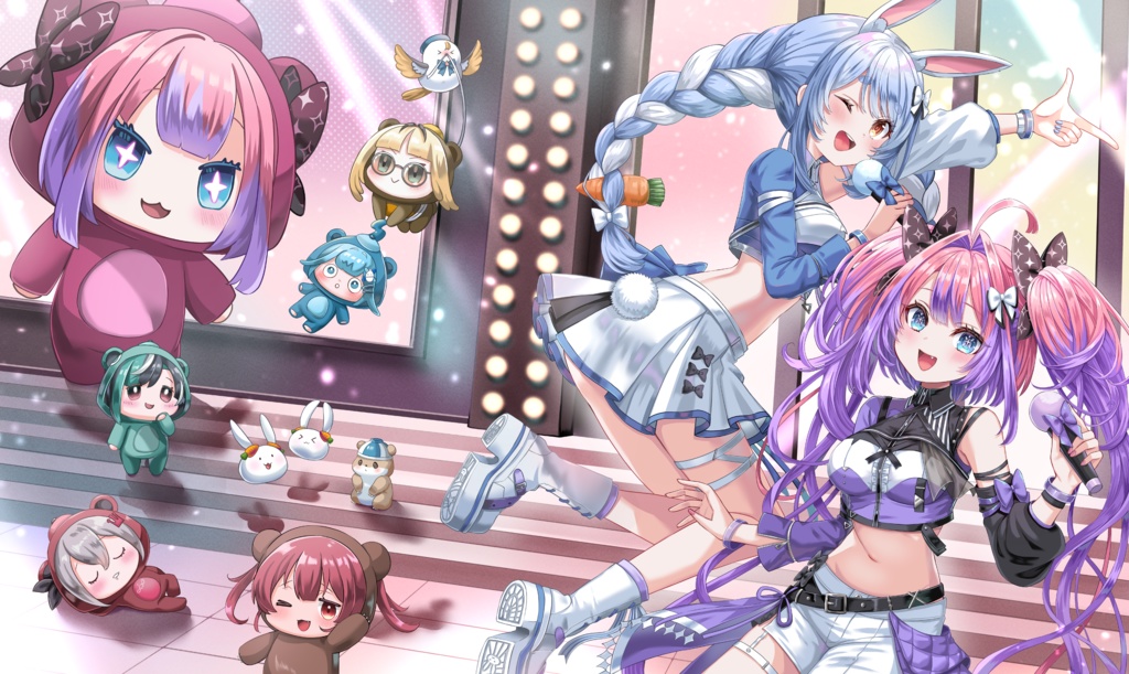 【受注】ぺこヴィヴィと愉快な仲間たちプレイマット（非公式グッズ）