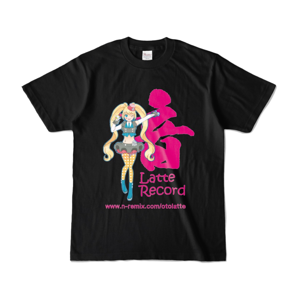 おとらってRECORD_Tシャツ_黒