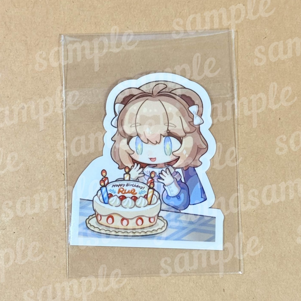 ルウちゃん5周年おめでとうステッカー【VRCアバターファンメイド】