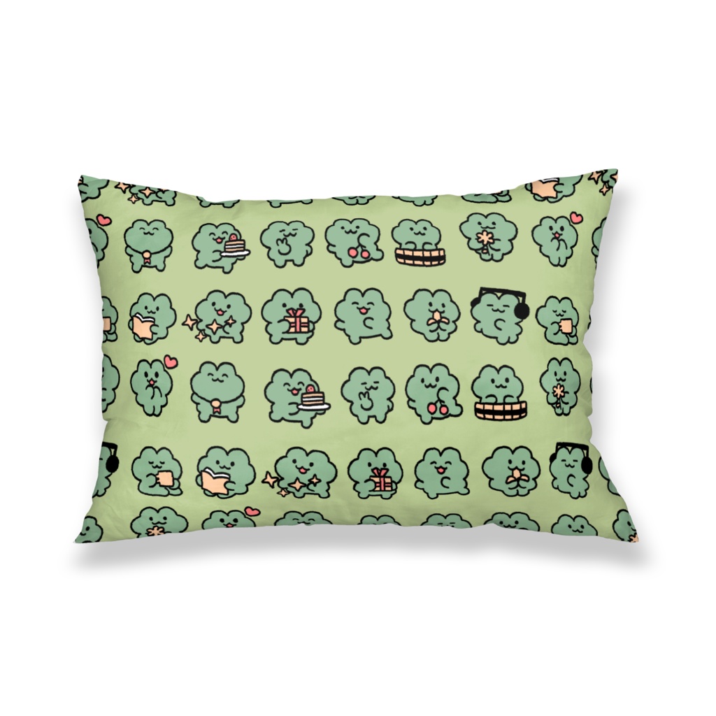 かえるのぷかぷー枕カバー